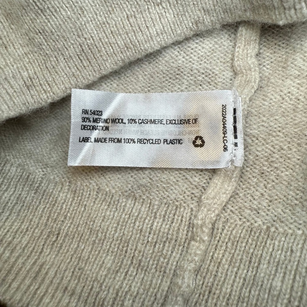 Banana‎ Republic Baby Merino Wool Cashmere Sweater Oatmeal Heather 18-24 Months - Picture 7 of 8